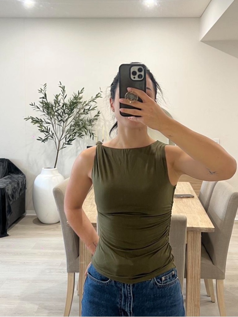 Charcoal clothing top